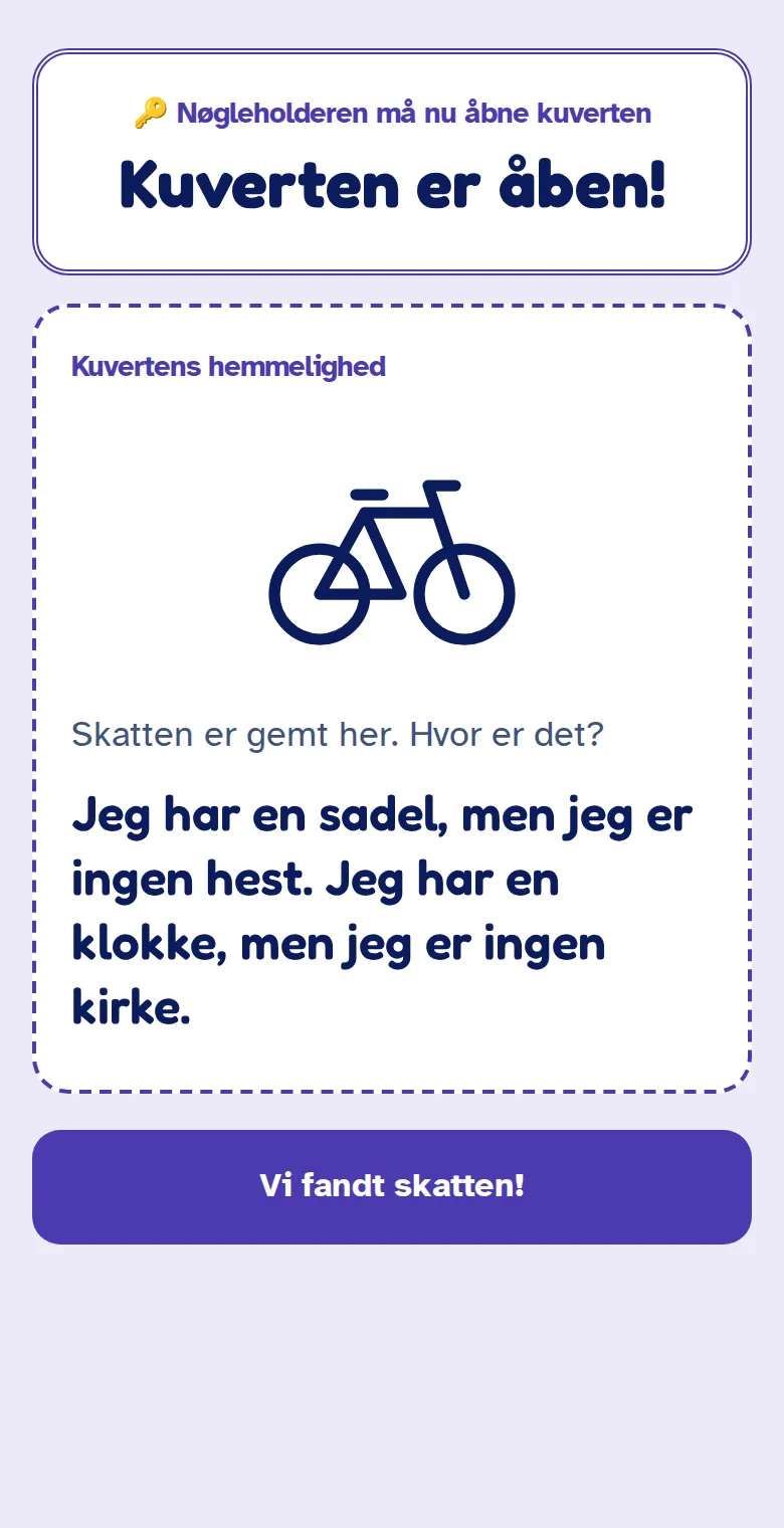 Telefonen viser alle bogstaver og et felt til slutordet